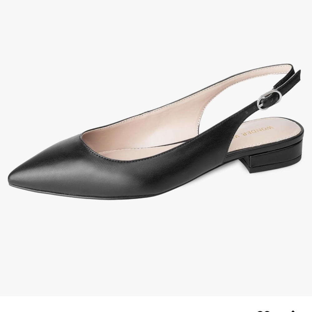 Black Slingback Flats